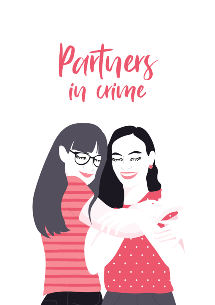 Illustration Personnalisée Portrait Soeurs