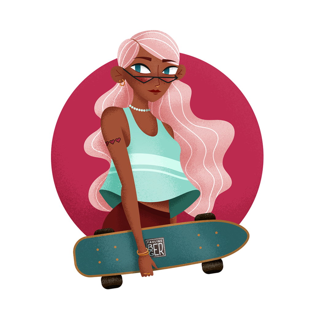 Illustration Personnage Skater